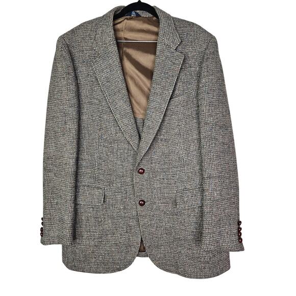 Vintage Harris Tweed Cricketeer 44 Scottish Wool Union Made Academia Classic - Picture 1 of 4